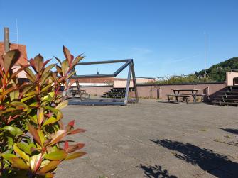 Leseterrasse im Sommer